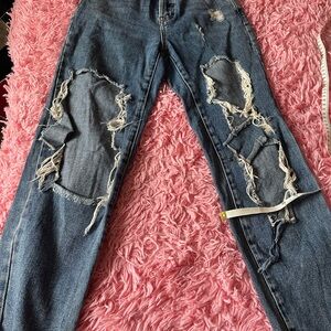 PacSun Ripped Blue Boyfriend Jeans